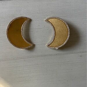 Gold Crescent Earrings Moon Tory Burch